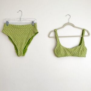 Aerie Green Floral Bikini Set